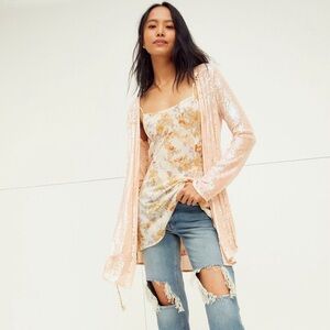 FREE PEOPLE Disco Daydream Cardigan Robe